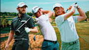 Patrick Cantlay (left), Justin Thomas (center) and Tommy Fleetwood (right) are among the outright picks to win the Truist Championship this week. 
