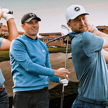 Denny McCarthy (left), Jordan Spieth (center) and Daniel Berger (right) are among the picks to win this week at the Valero Texas Open. 