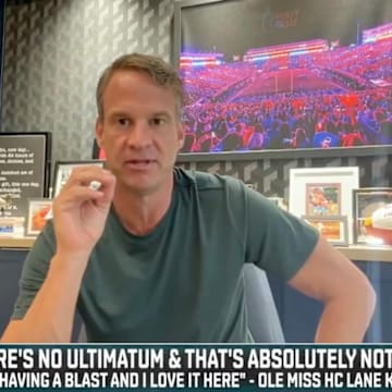 Ole Miss coach Lane Kiffin revealed he was in a group chat with Kirby Smart, Steve Sarkisian and a few other college football coaches where they talk about how to keep their jobs.