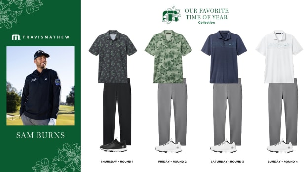 Sam Burns Masters scripting by TravisMathew