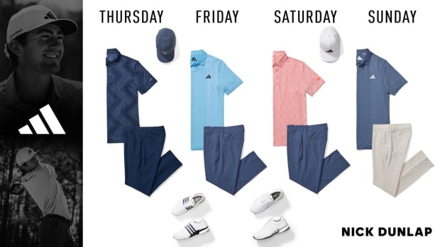 Nick Dunlap Masters scripting by adidas