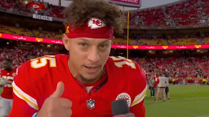 Fans Loved Patrick Mahomes's Wholesome Message for His Daughter Before 'MNF' Game