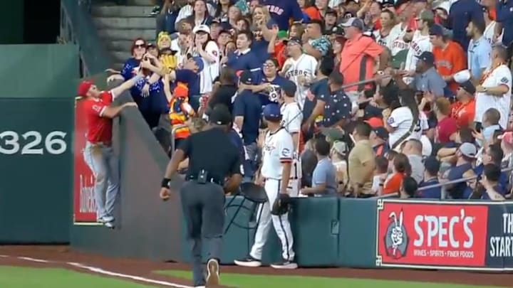 Mike Trout Got So Mad at a Fan for Ripping Ball Out of His Glove in Angels- Astros
