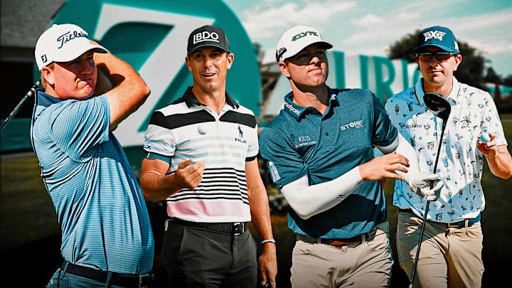 Tom Hoge (left), Billy Horschel (center left), Max Greyserman (center right) and Nico Echavarria (right) are among the players we're targeting for this week's Zurich Classic. 