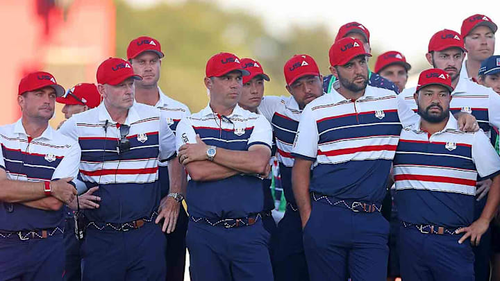 The U.S. Ryder Cup team could only watch late Sunday as Europe celebrated.