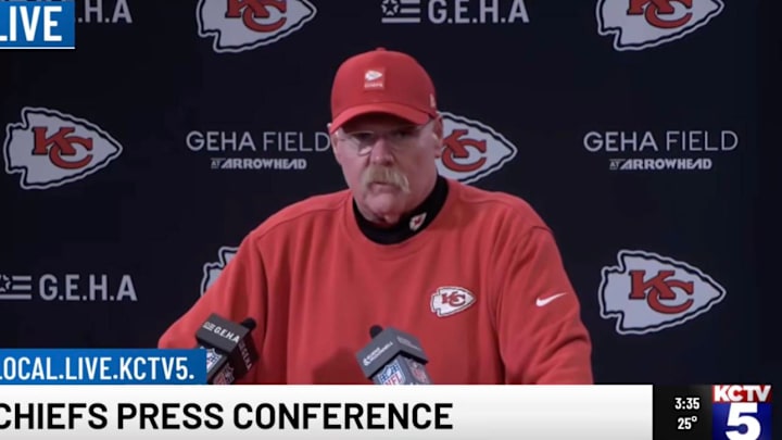 Chiefs coach Andy Reid addressed Sunday's loss to the Chargers, which knocked Kansas City out of postseason contention. Chiefs coach Andy Reid addressed Sunday's loss to the Chargers, which knocked Kansas City out of postseason contention.