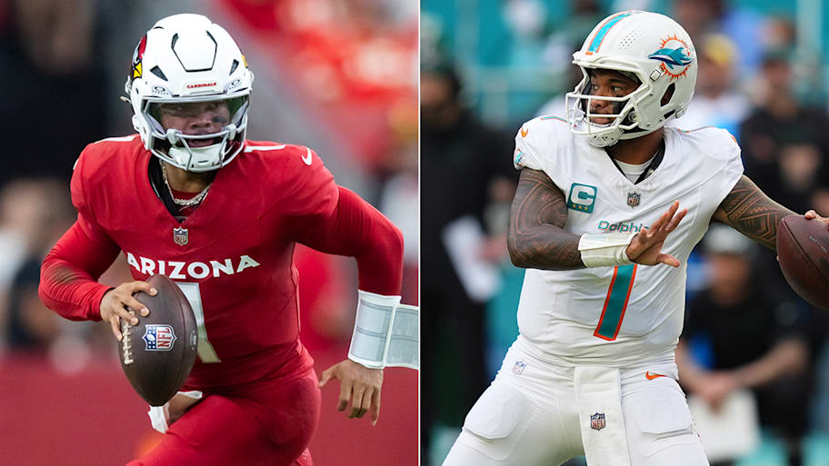 If a blockbuster quarterback trade is made in 2026, Kyler Murray and Tua Tagovailoa would be the most likely targets. | Mark J. Rebilas/Imagn Images (Murray); Jasen Vinlove/Imagn Images (Tagovailoa)