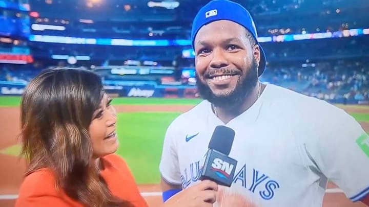 Blue Jays star Vladimir Guerrero Jr. had an instantly iconic postgame interview after Game 6's win over the Mariners in the ALCS.