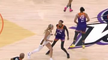 Phoenix Mercury's DeWanna Bonner stared down Indiana Fever's Lexie Hull after making a three in the Mercury's win Thursday night.