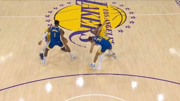 Marcus Smart received a flagrant foul for a seemingly dirty move on Steph Curry in the Warriors vs. Lakers season-opener on Tuesday.