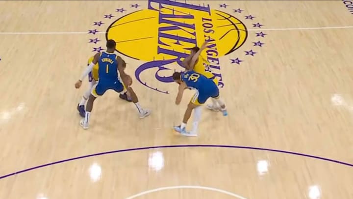 Marcus Smart received a flagrant foul for a seemingly dirty move on Steph Curry in the Warriors vs. Lakers season-opener on Tuesday. Marcus Smart received a flagrant foul for a seemingly dirty move on Steph Curry in the Warriors vs. Lakers season-opener on Tuesday.
