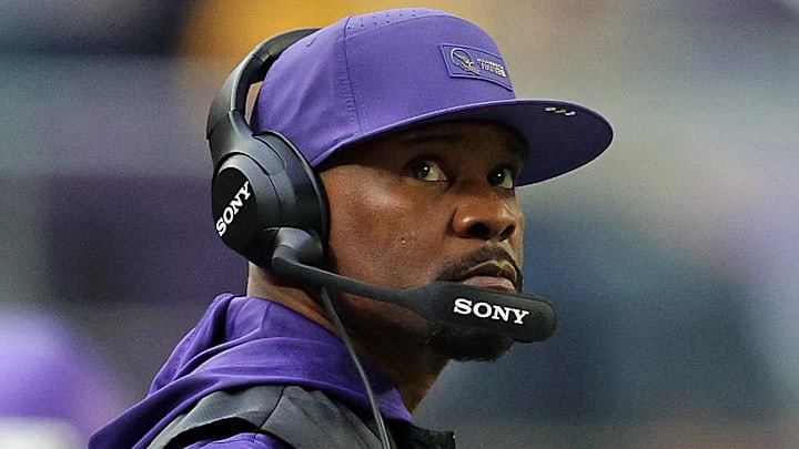 Minnesota Vikings defensive coordinator Brian Flores