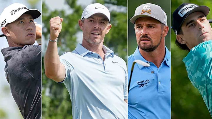 (From left) Collin Morikawa, Rory McIlroy, Bryson DeChambeau and Joaquin Niemann are the players to beat according to the SI Golf team.