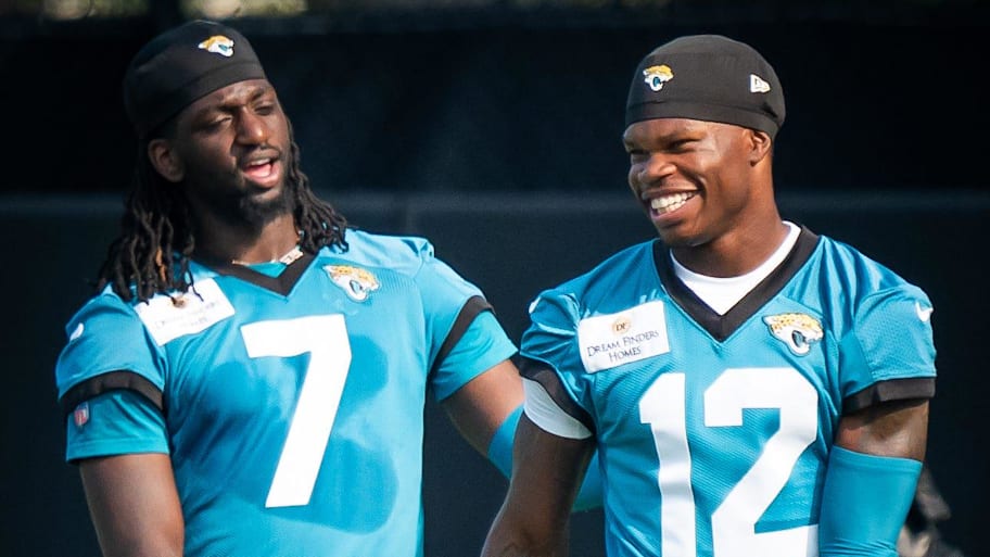 Brian Thomas Jr. weighed in on Travis Hunter's attempt to play both ways for the Jaguars in the NFL.  | Doug Engle/Florida Times-Union / USA TODAY NETWORK via Imagn Images