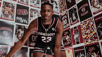 2027 five-star small forward Josh Leonard from Wilson High School in Florence, South Carolina, on his unofficial visit to the University of South Carolina