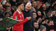 Jadon Sancho smiled as he came on against Nottingham Forest