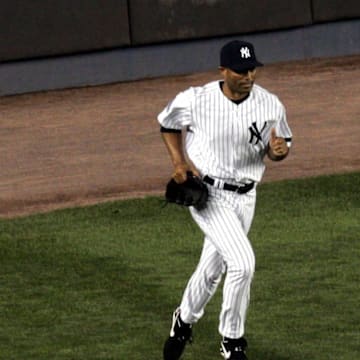 Yankees Mariano Rivera comes into the game in the 9th inning during the 79th MLB All-Star Game at the old Yankee Stadium in the Bronx July 15, 2008. The American League won the game 4-3 in the 15th inning of a game that took just under 5 hours to play.