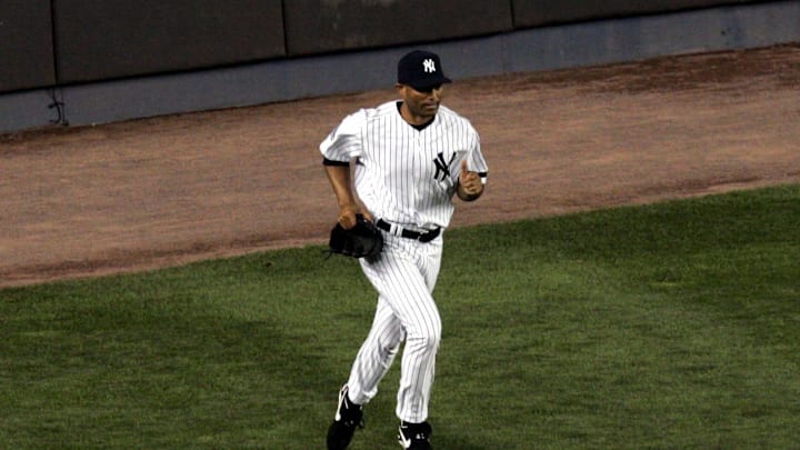 Yankees Mariano Rivera comes into the game in the 9th inning during the 79th MLB All-Star Game at the old Yankee Stadium in the Bronx July 15, 2008. The American League won the game 4-3 in the 15th inning of a game that took just under 5 hours to play.