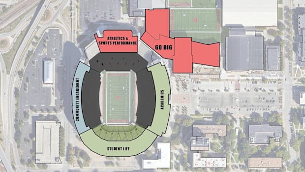 Memorial Stadium proposed renovation in 2023.