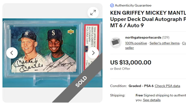 1994 Upper Deck Mickey Mantle/Ken Griffey, Jr. (DUAL AUTO)