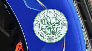Celtic FC logo during the UEFA Champions League 2024 25 League Knockout Play off Second Leg match between FC Bayern München and Celtic FC at Allianz Arena on February 18, 2025 in Munich, Germany Photo by Harry Langer DeFodi Images Defodi 541 FCBCEL0250218 400 Defodi-541