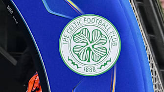 Celtic FC logo during the UEFA Champions League 2024 25 League Knockout Play off Second Leg match between FC Bayern München and Celtic FC at Allianz Arena on February 18, 2025 in Munich, Germany Photo by Harry Langer DeFodi Images Defodi 541 FCBCEL0250218 400 Defodi-541