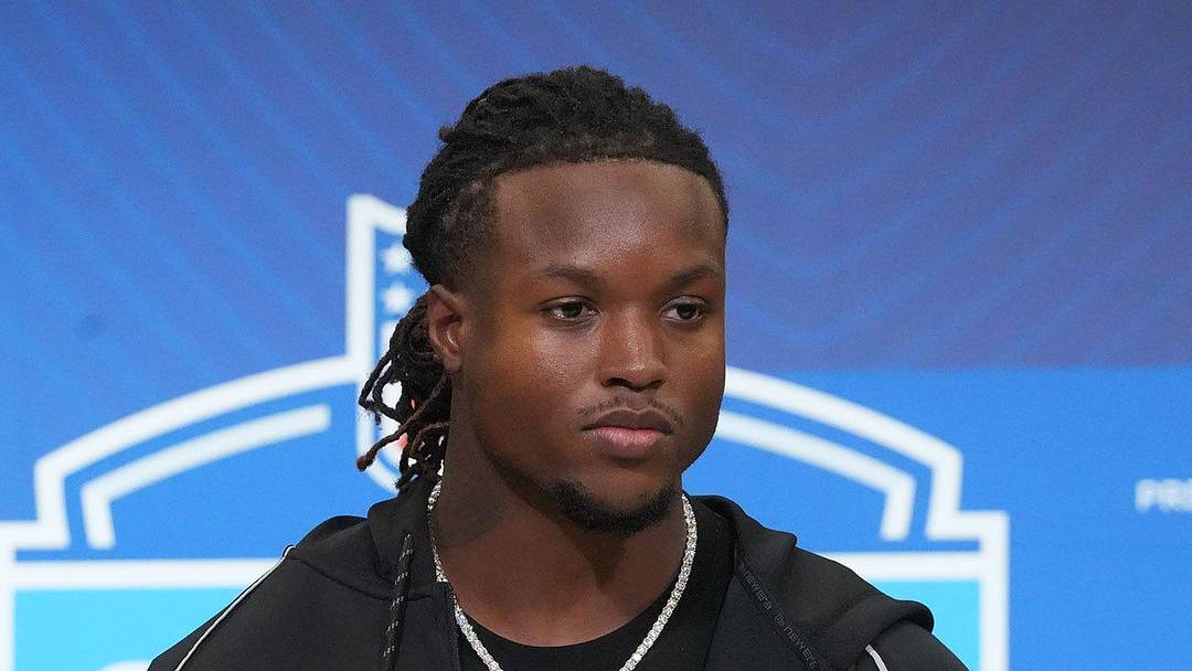 Indiana University running back Roman Hemby speaks to the media at the 2026 NFL Combine.