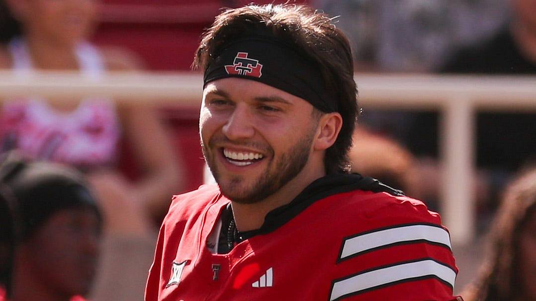 Texas Tech's Brendan Sorsby goes through warmups before the spring football game, Friday, April 17, 2026, at Jones AT&T Stadium.