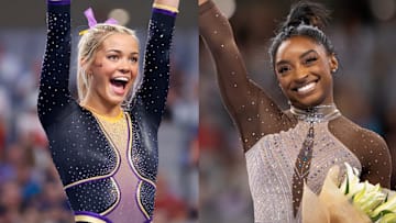 Olivia Dunne and Simone Biles