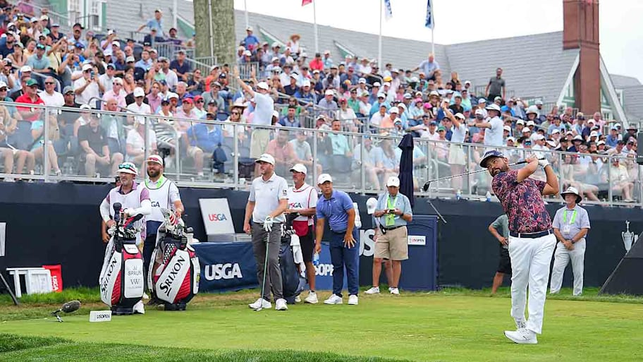 J.J. Spaun is 2 under par and one shot back at Oakmont. | Erick W. Rasco/Sports Illustrated