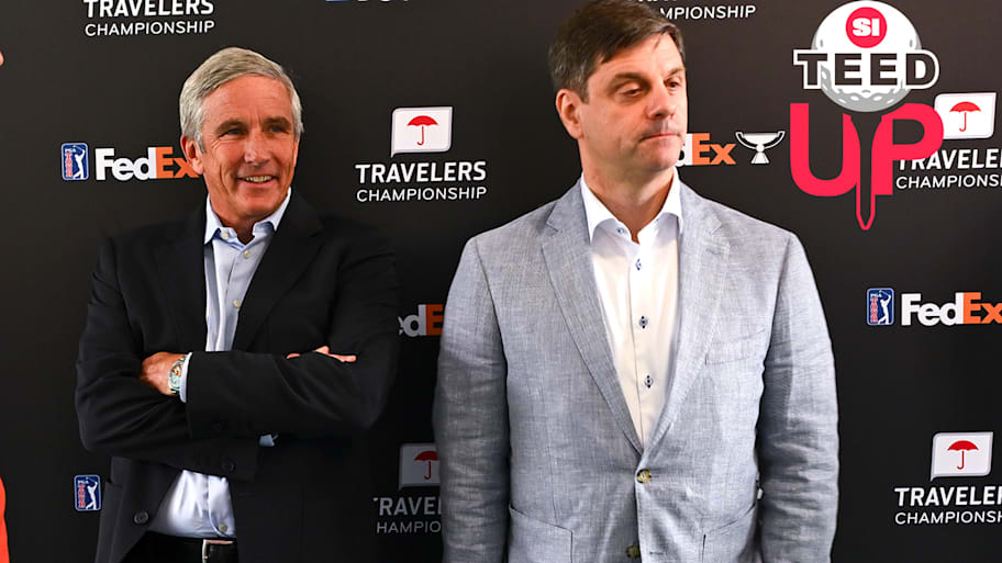 Jay Monahan and his heir apparent, Brian Rolapp. | Tracy Wilcox/PGA TOUR/Getty Images