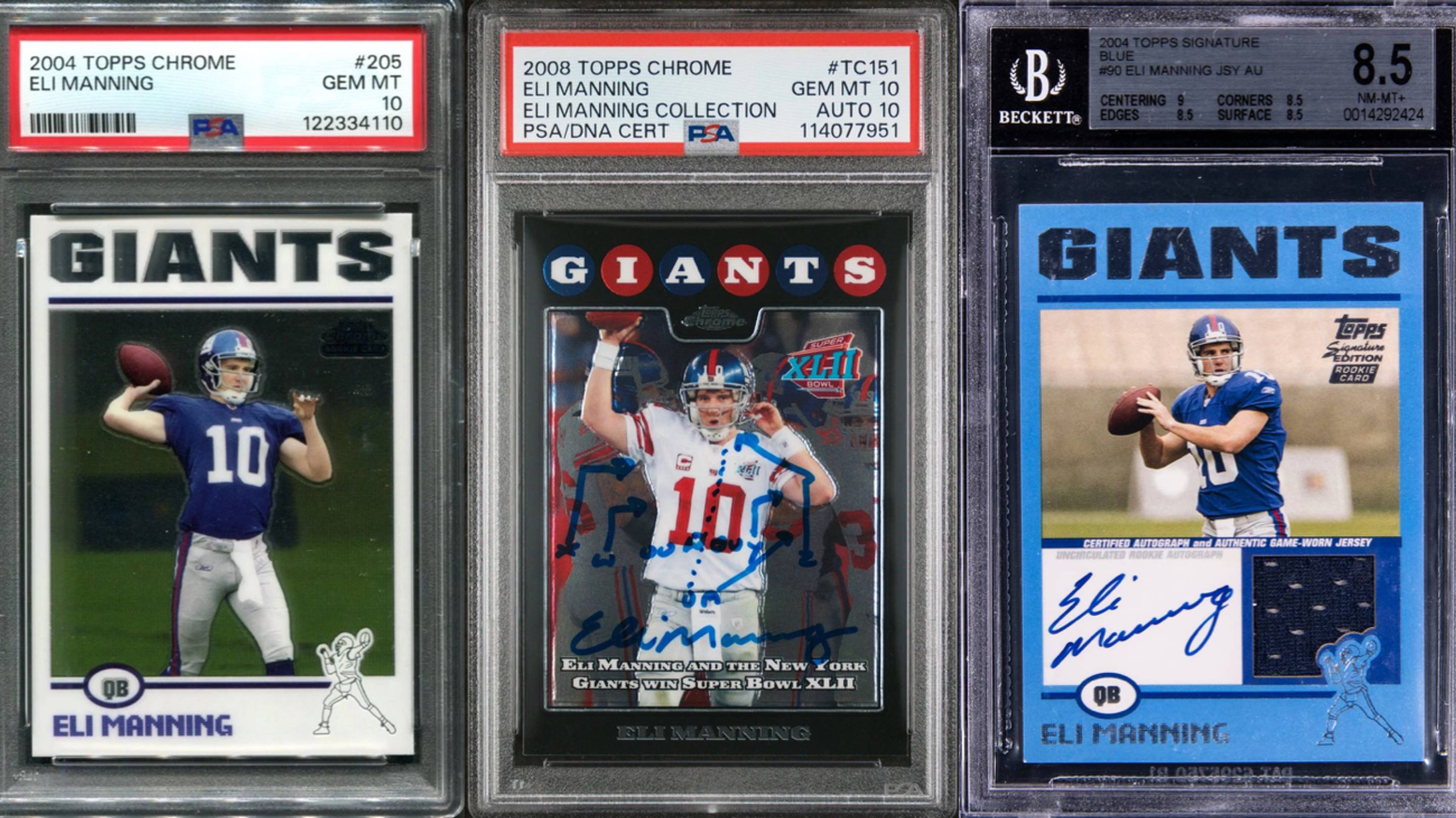 The 5 Most Iconic Eli Manning Football Cards