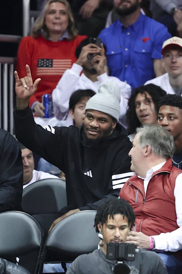 Dallas Cowboys linebacker Micah Parsons in attendance for the game between the Duke Blue Devils and SMU.  