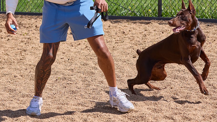 Patrick Surtain and dog