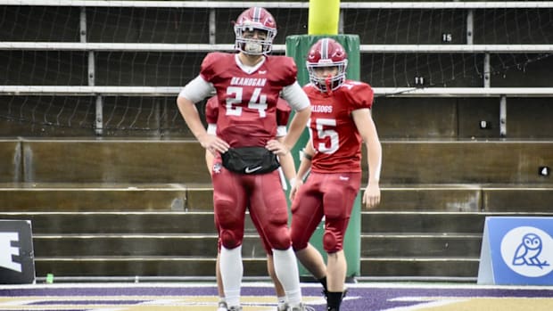 Okanogan, led by quarterback Carter Kuchenbuch, defended its WIAA Class 2B championship Saturday against Napavine.