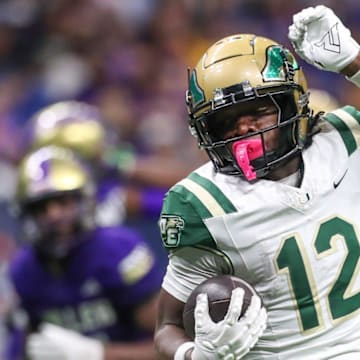 DeSoto's SaRod Baker rushed for seven touchdowns during Saturday's 60-41 win against Willis in the Class 6A Division 2 regional final on Dec. 6, 2025