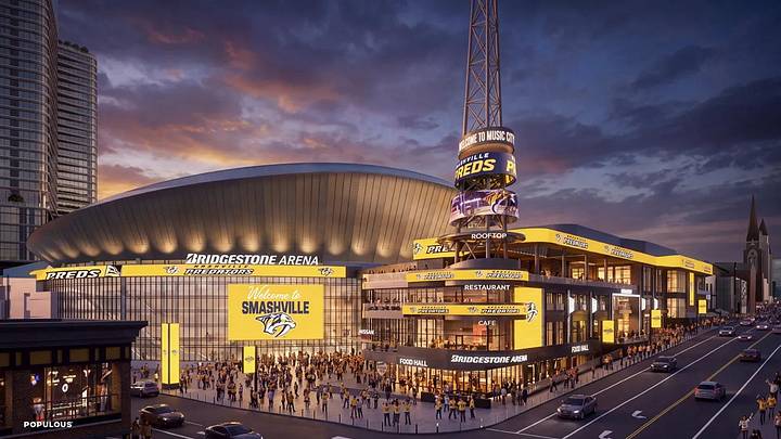 Renderings of future Bridgestone Arena upgrades provided by Nashville Predators on Sept. 15, 2026. Renderings of future Bridgestone Arena upgrades provided by Nashville Predators on Sept. 15, 2026.