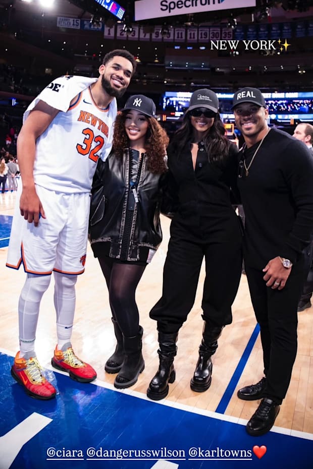 Karl-Anthony Towns, Jordyn Woods, Ciara, Russell Wilson