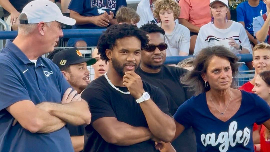 Minnesota Vikings quarterback Kyler Murray watches his high school alma mater - Allen (Texas) – on Friday as the Eagles routed DeSoto, 50-6.