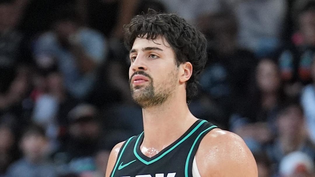 Portland Trail Blazers Deni Avdija (8) waits in the second half against the San Antonio Spurs at Frost Bank Center. 