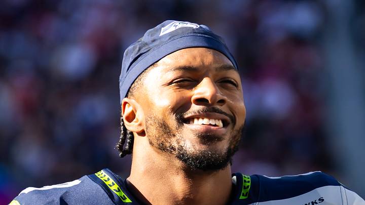 Seattle Seahawks cornerback Josh Jobe looks on before Super Bowl LX