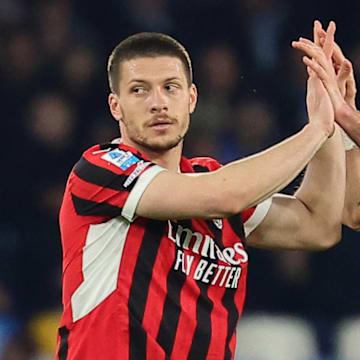 Santiago Giménez (right) and Luka Jović were teammates with AC Milan last season.