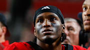 Sep 27, 2025; Raleigh, North Carolina, USA;  North Carolina State Wolfpack cornerback Devon Marshall (6) looks up to the scoreboard during the second half of the game against Virginia Tech Hokies at Carter-Finley Stadium. Mandatory Credit: Jaylynn Nash-Imagn Images