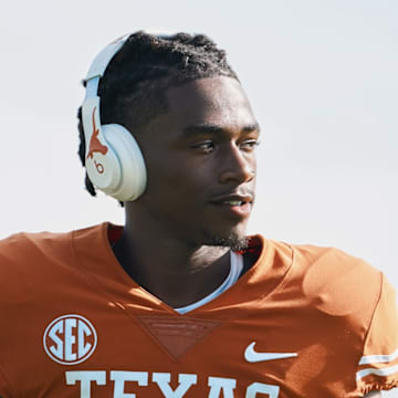 Texas WR Johntay Cook II sporting Beats by Dre headphones (Photo credit: Beats)