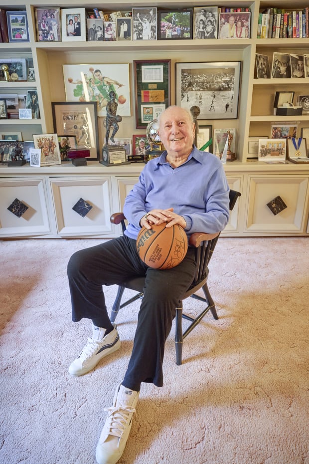 Bob Cousy at his home in Worcester, Mass.