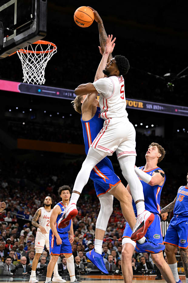 Houston's Ja'Vier Francis;  Florida's Thomas Haugh