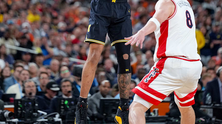 Michigan’s Yaxel Lendeborg finished with 11 points and three rebounds.