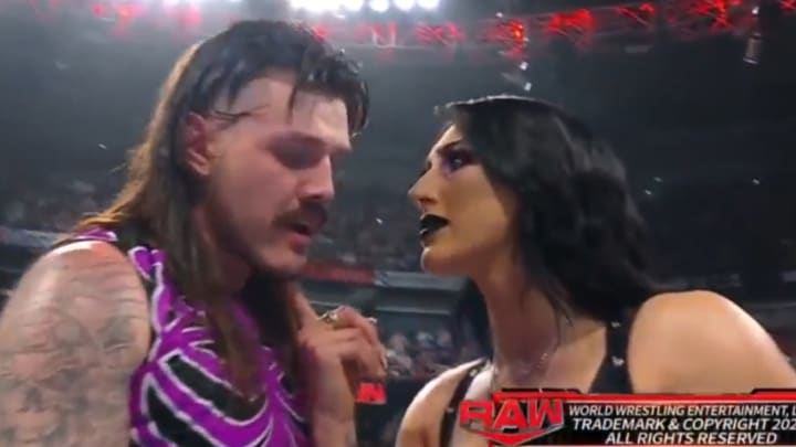 Rhea Ripley confronts Dominik Mysterio at the end of WWE Monday Night Raw.