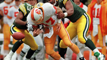 Green Bay Packers cornerback Doug Evans (left) and