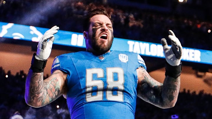Detroit Lions left tackle Taylor Decker (68)